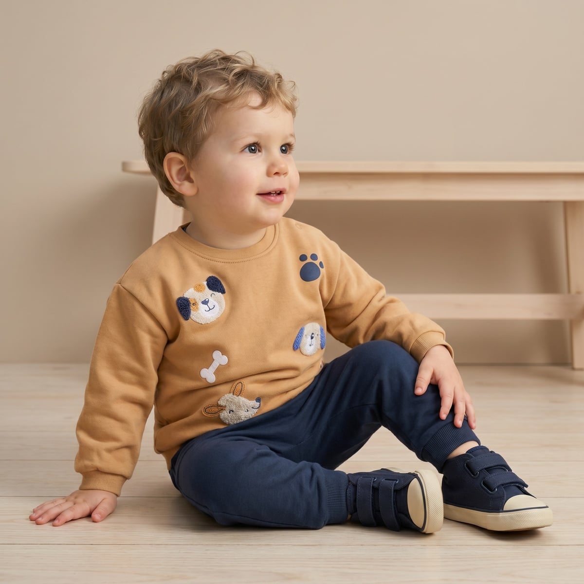 Boys Yellow Single Sweat Shirt