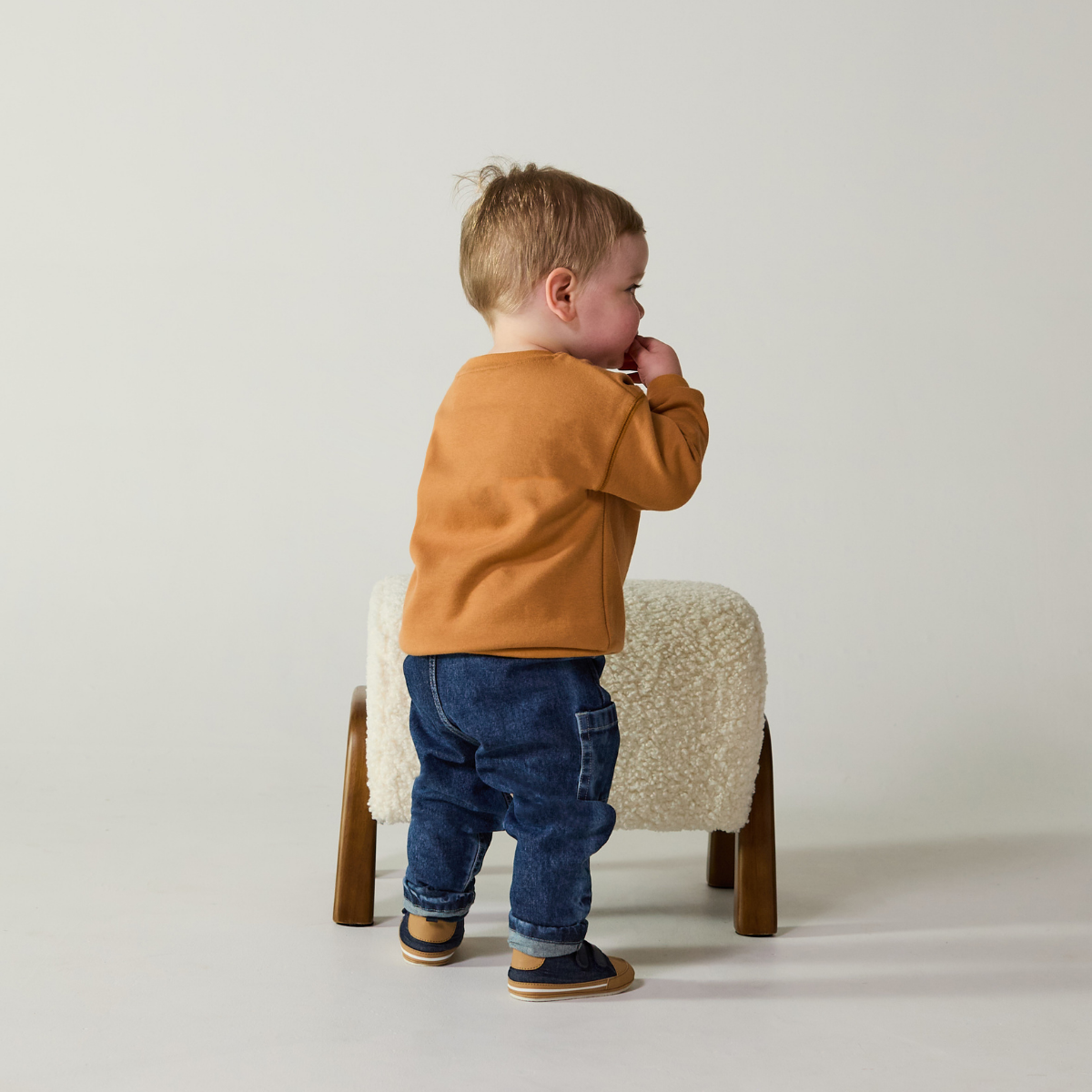 Baby Boys Fox Embroidered Sweatshirt, Brown