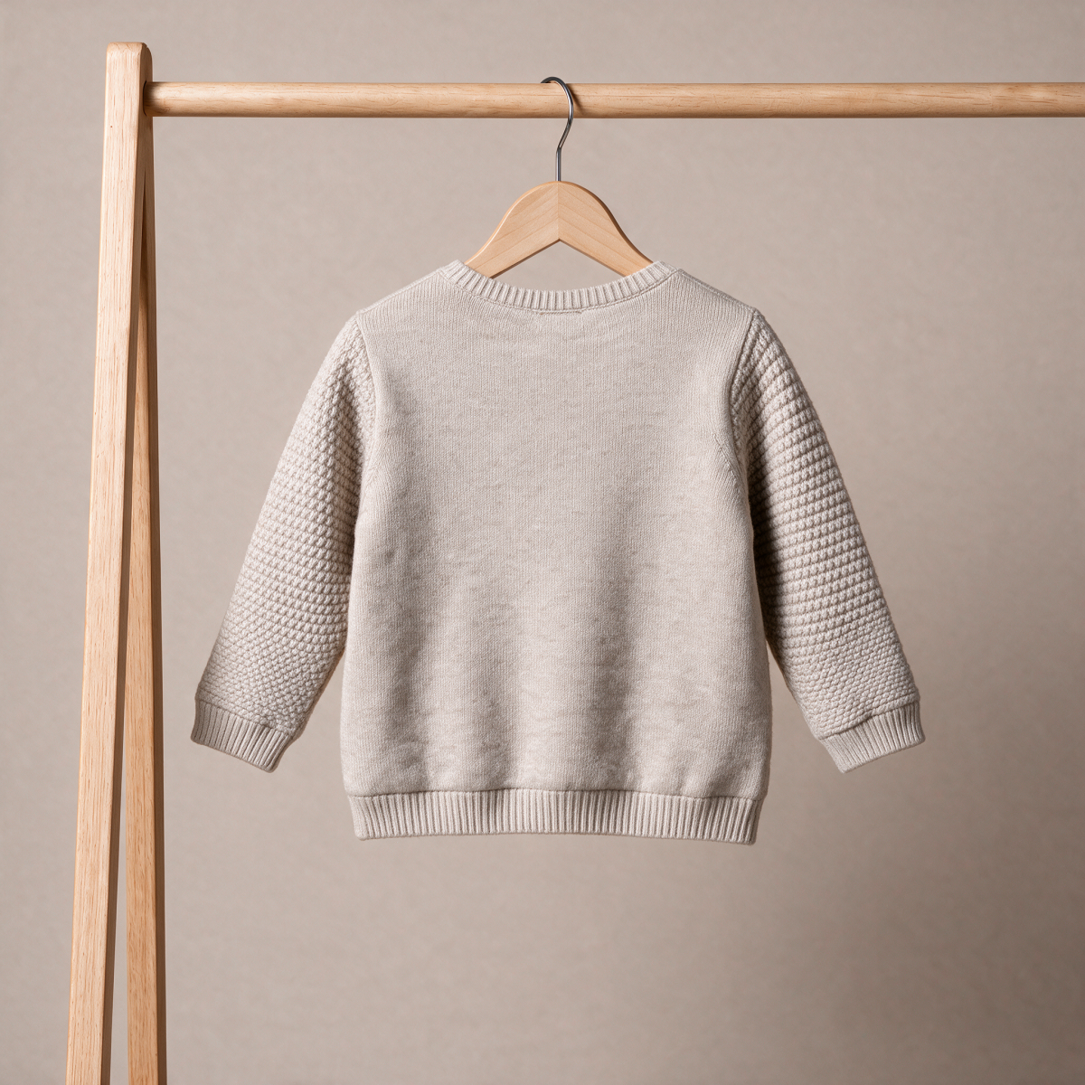 Boys Beige Single Sweater