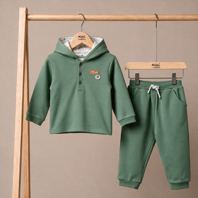 Boys Green 2 Piece Top And Bottom