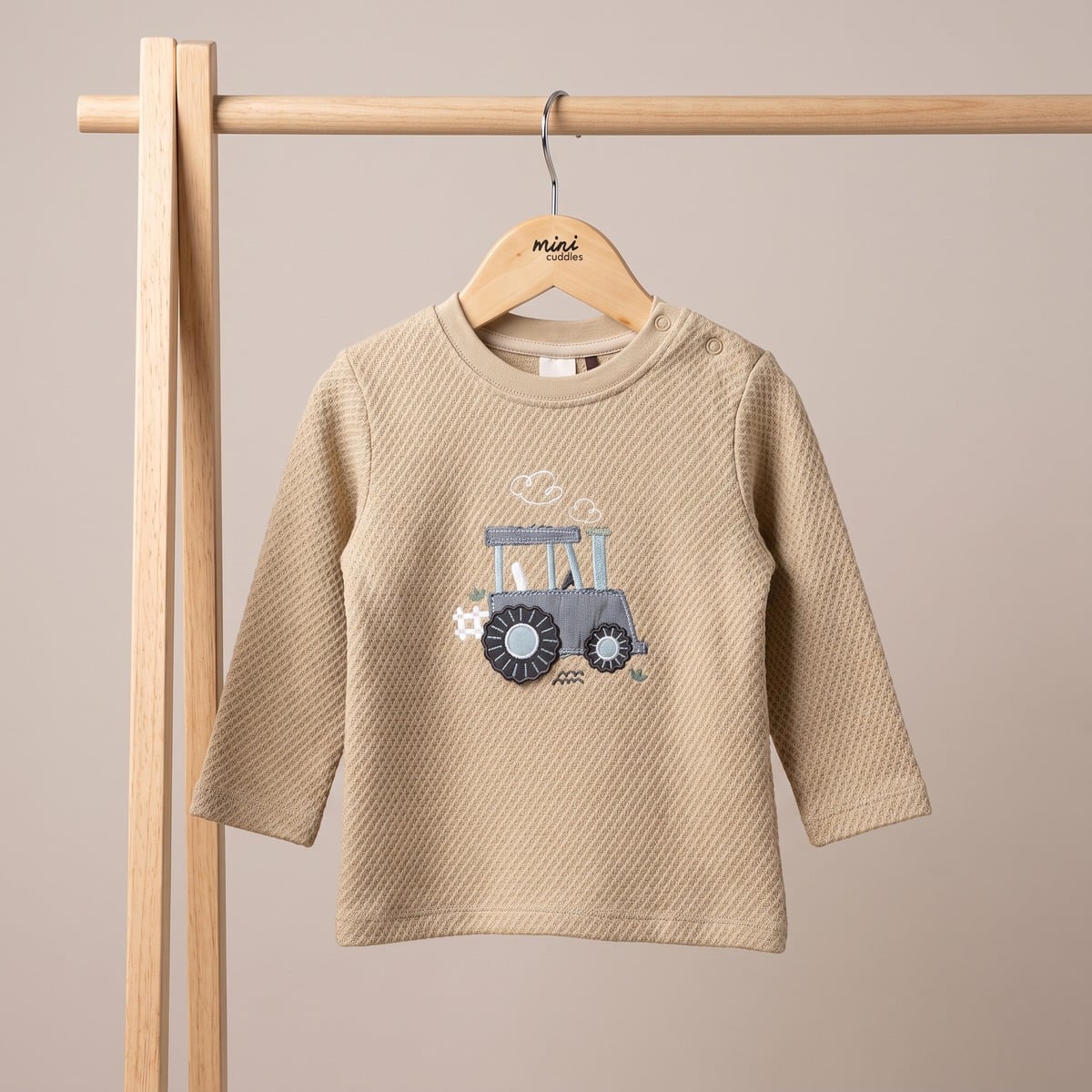 Boys Beige Single T-Shirt