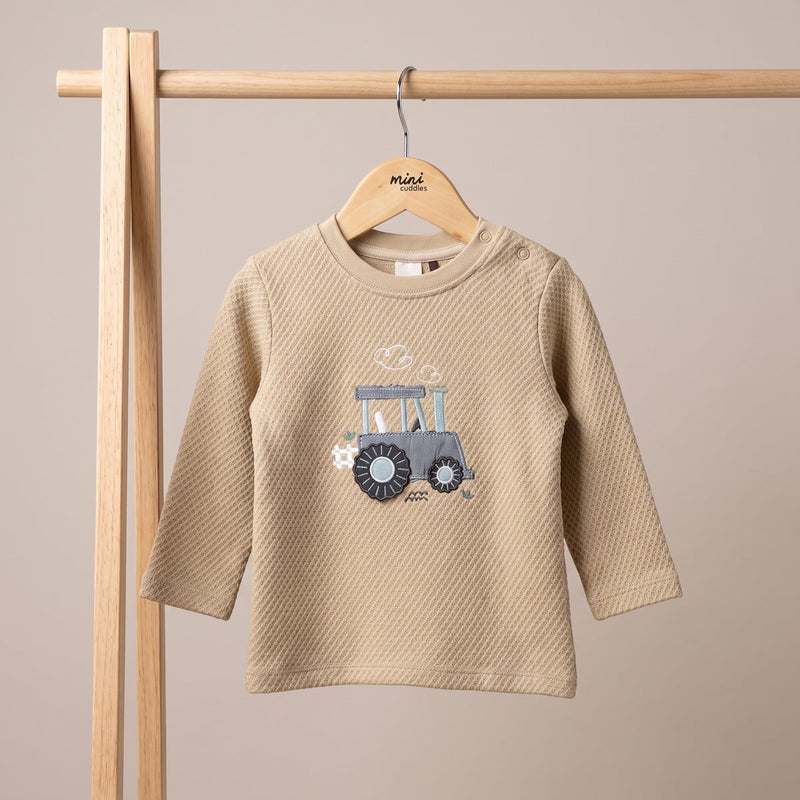 Boys Beige Single T-Shirt