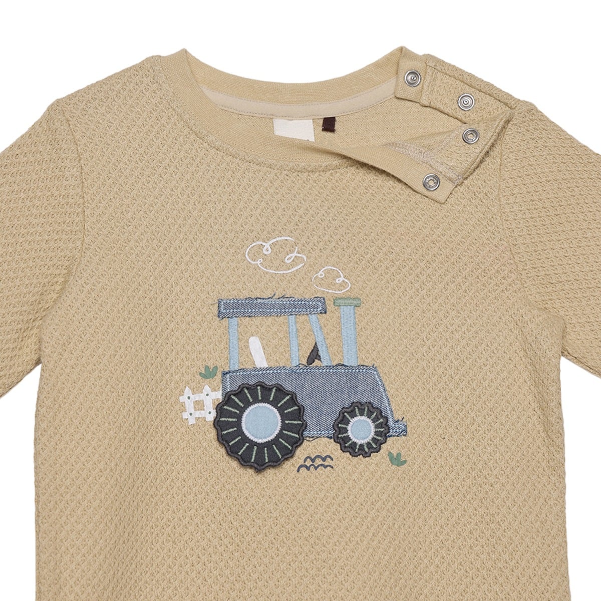 Boys Beige Single T-Shirt