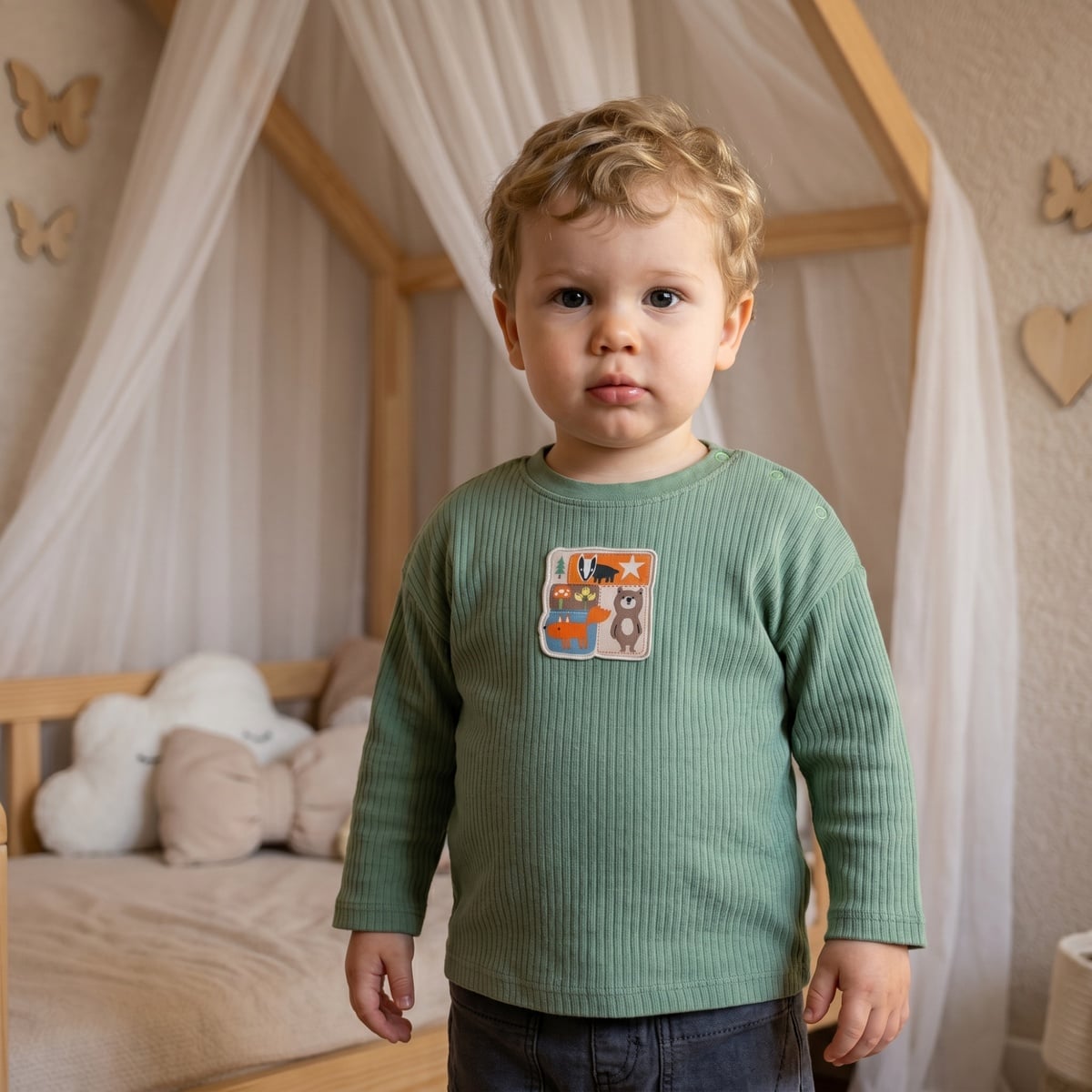 Boys Green Single T-Shirt