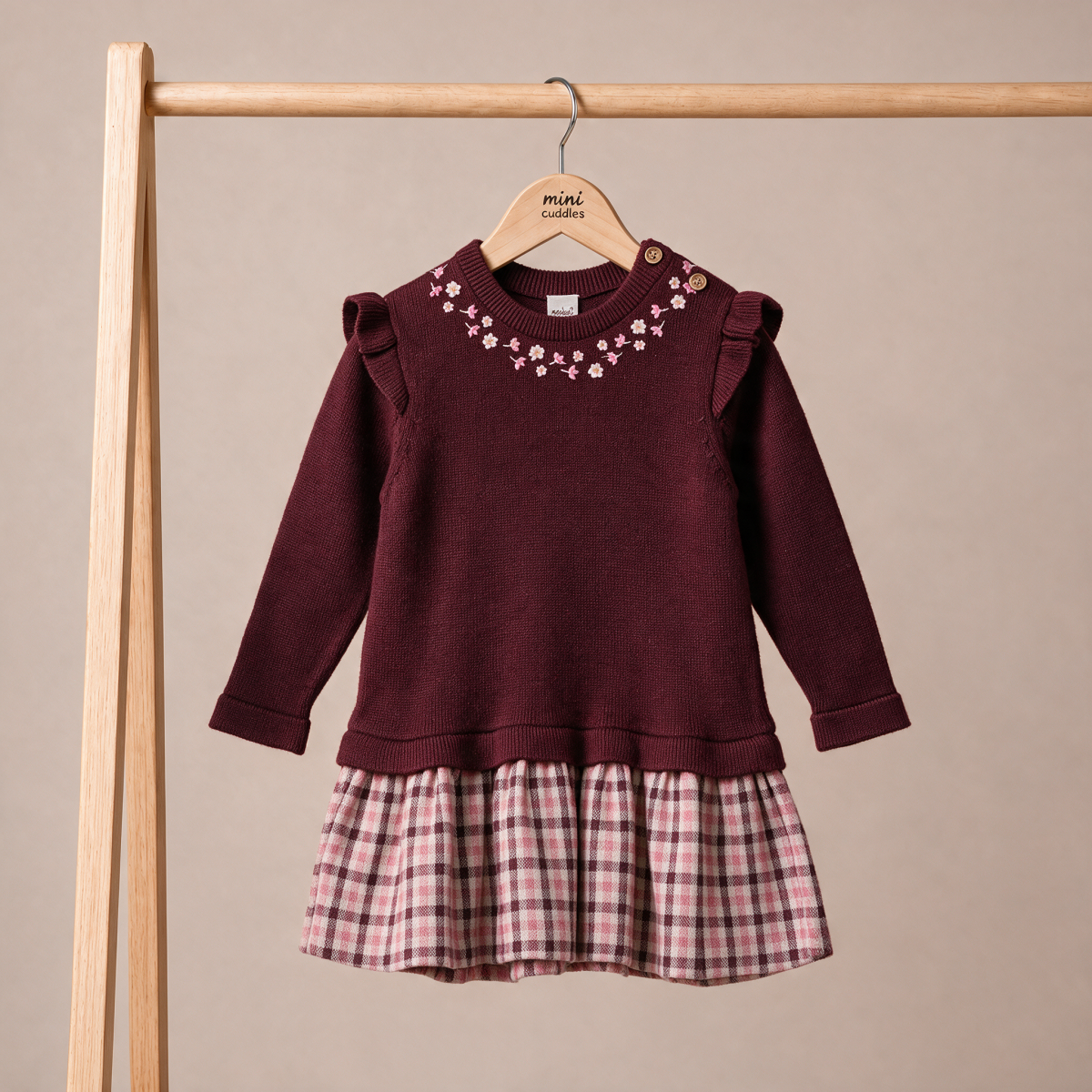 Girls Plum Single Dress