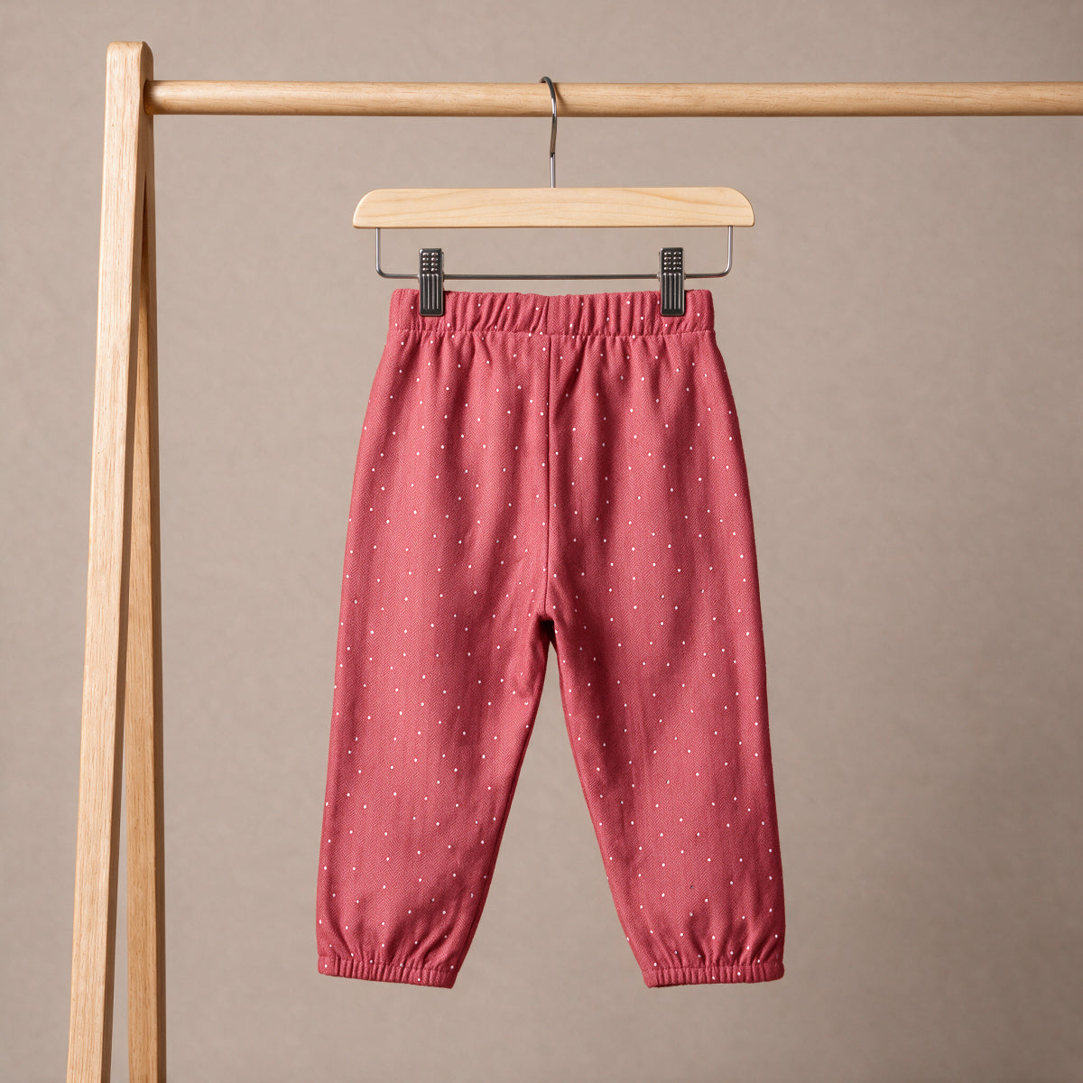 Baby Girls Polka Dot Joggers, Pink