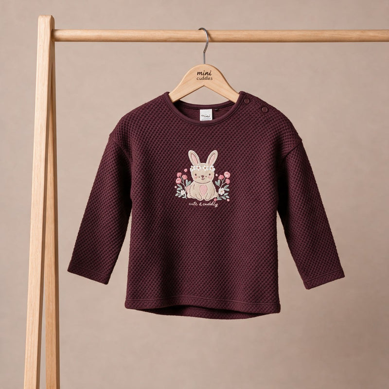 Girls Plum Single Knit Top