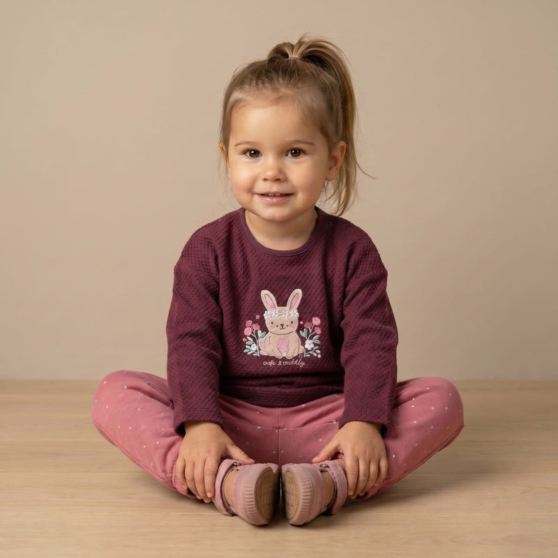 Girls Plum Single Knit Top