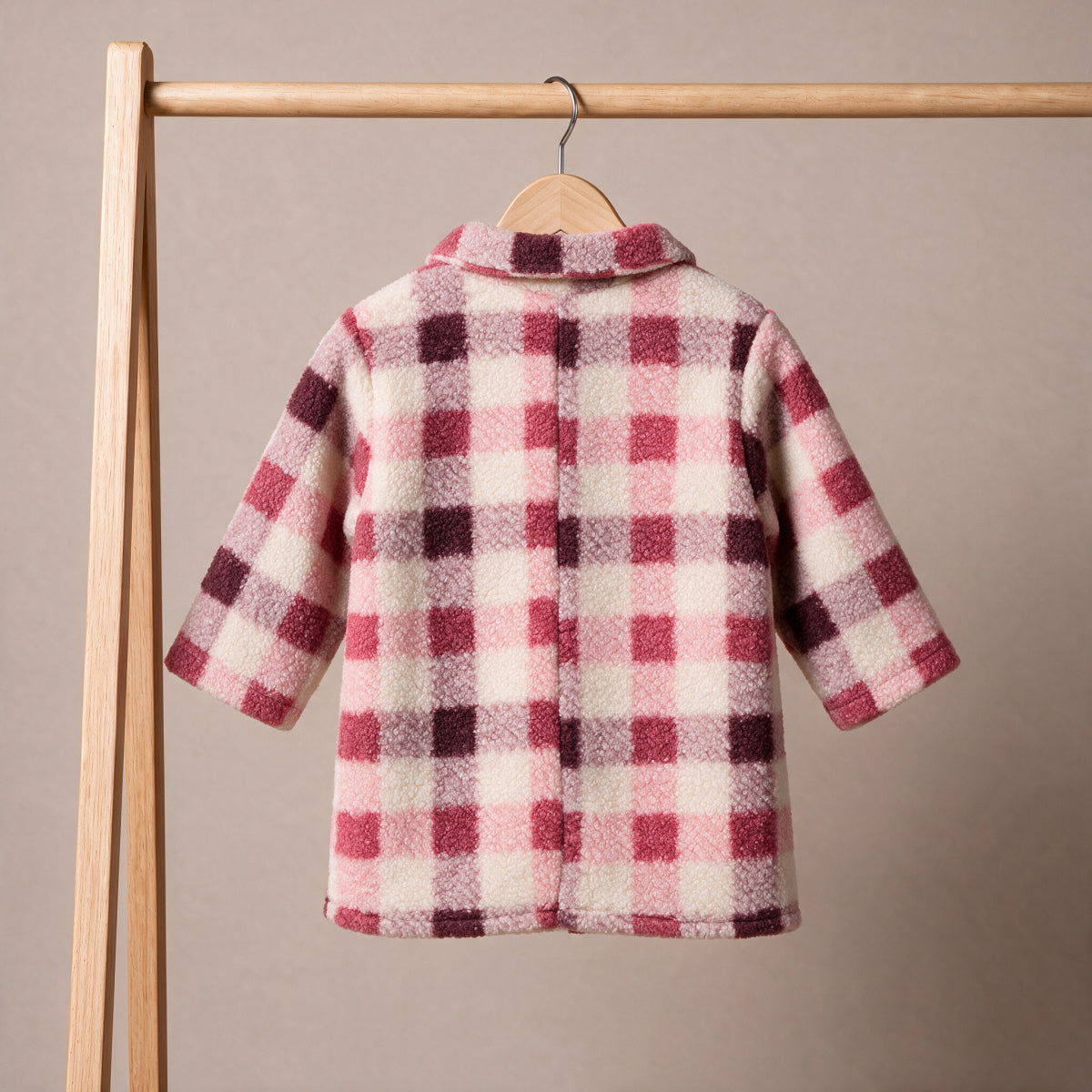 Girls Pink Single Long Coat