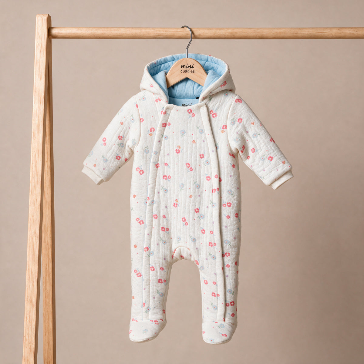 Girls White Single Pram Suit