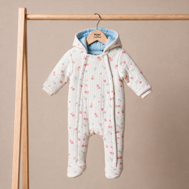 Girls White Single Pram Suit
