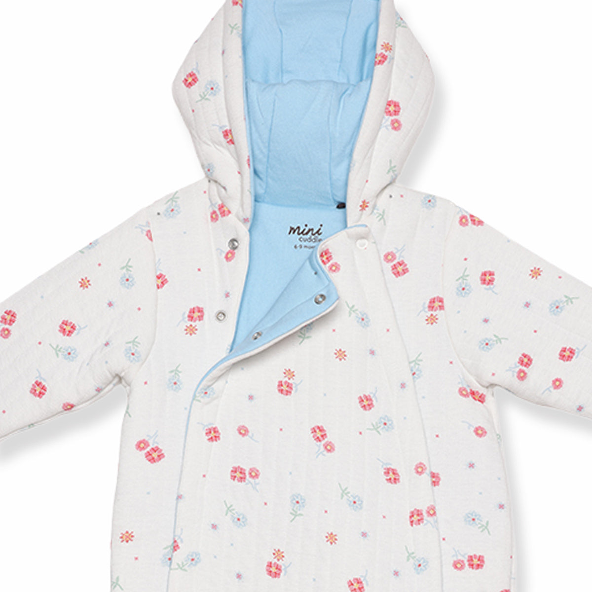 Girls White Single Pram Suit