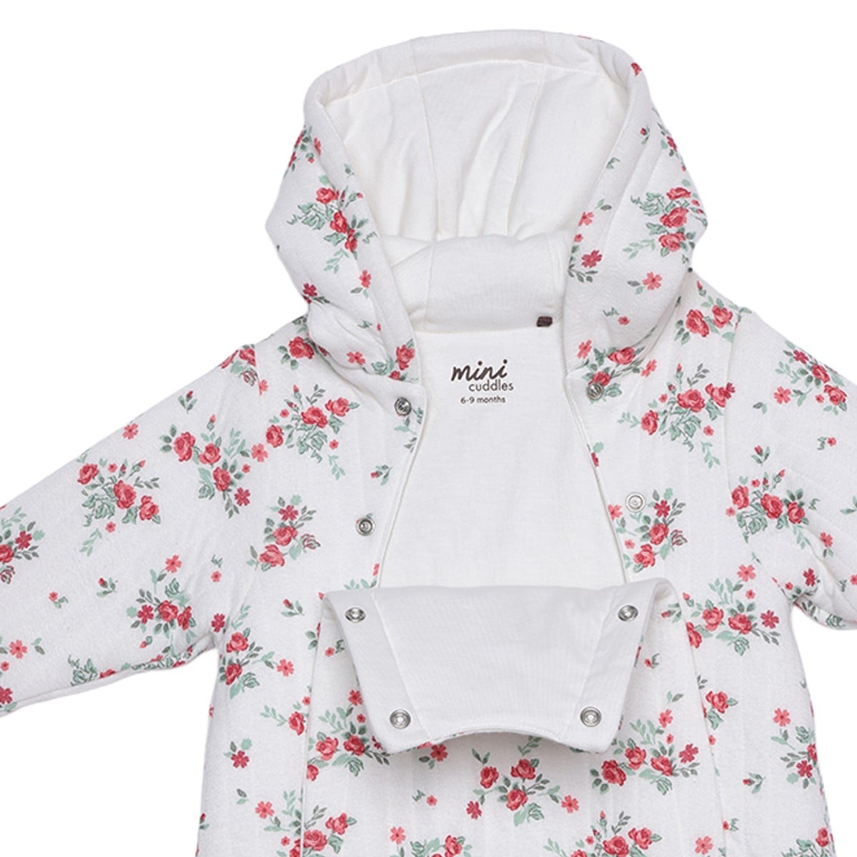 Girls White Single Pram Suit