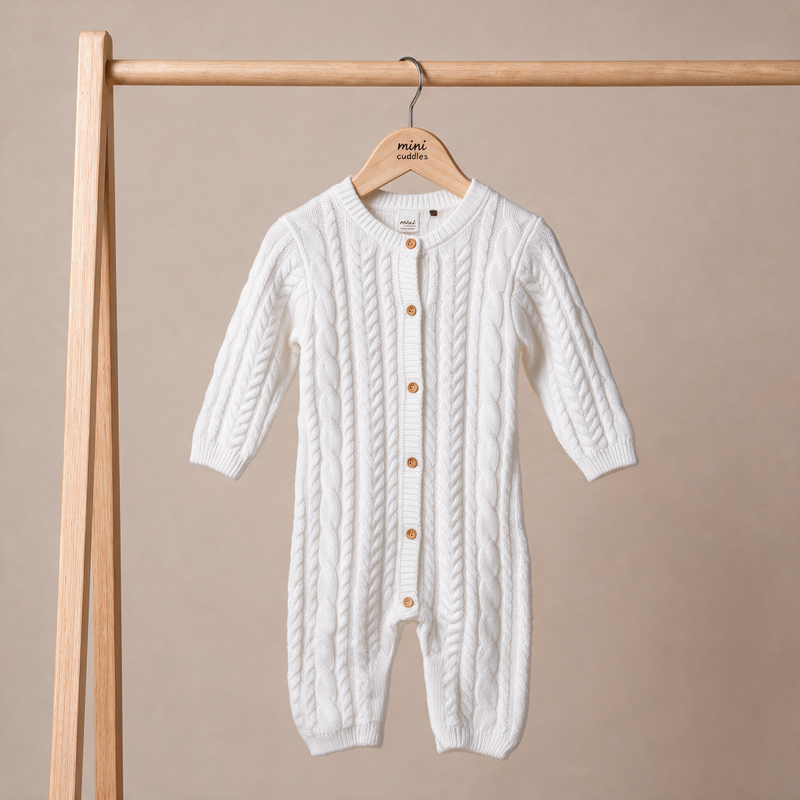 Girls White Single Romper