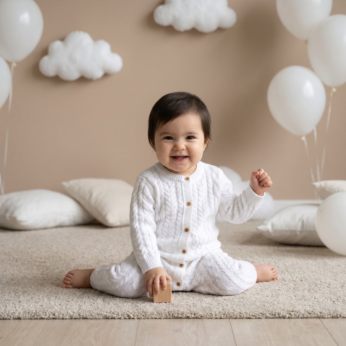 Girls White Single Romper