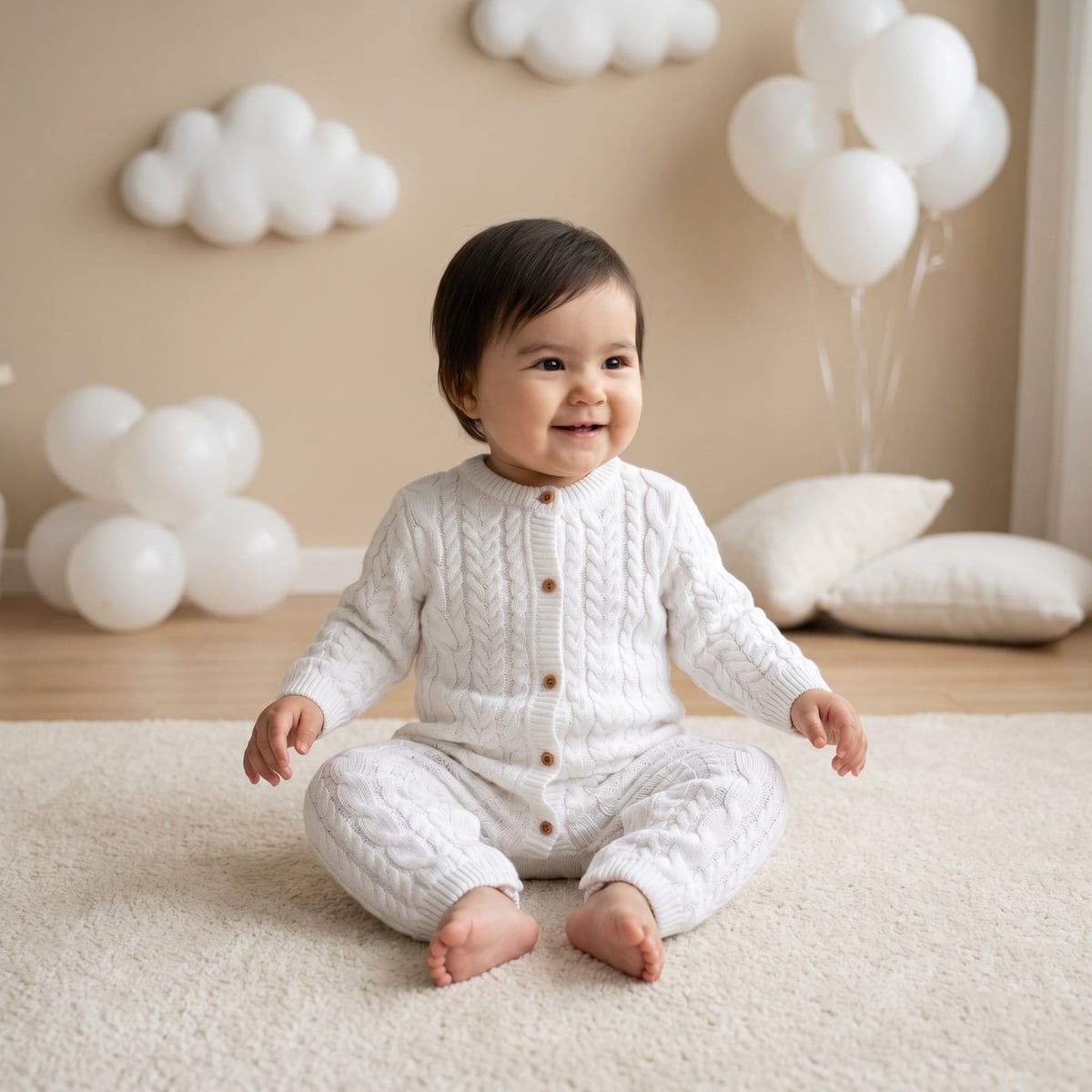 Girls White Single Romper