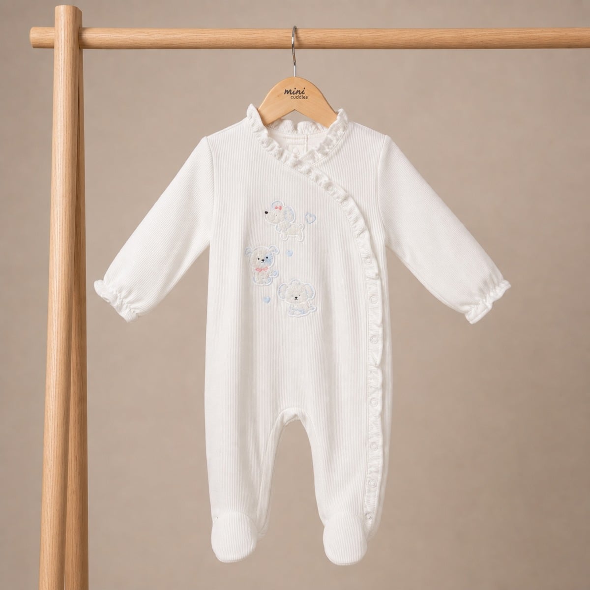 Girls White Single Sleep Suit