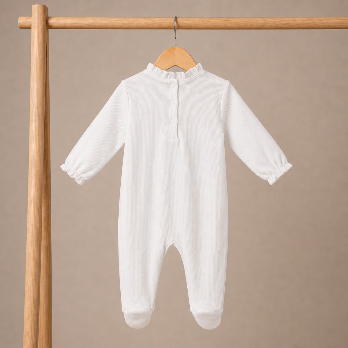 Girls White Single Sleep Suit