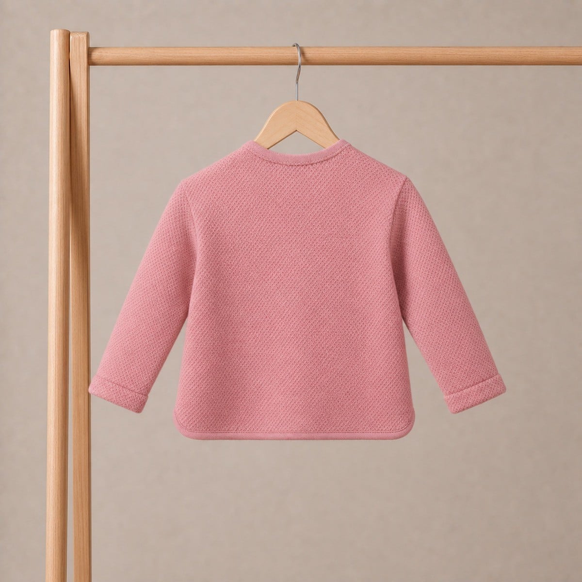 Girls Pink Single Sweat Shirt