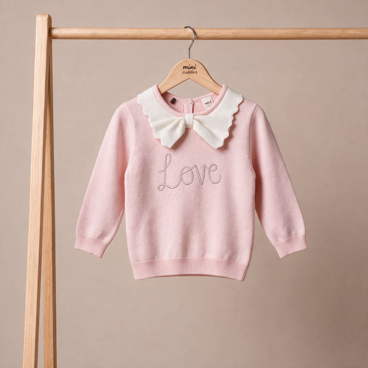 Girls Pink Single Sweater