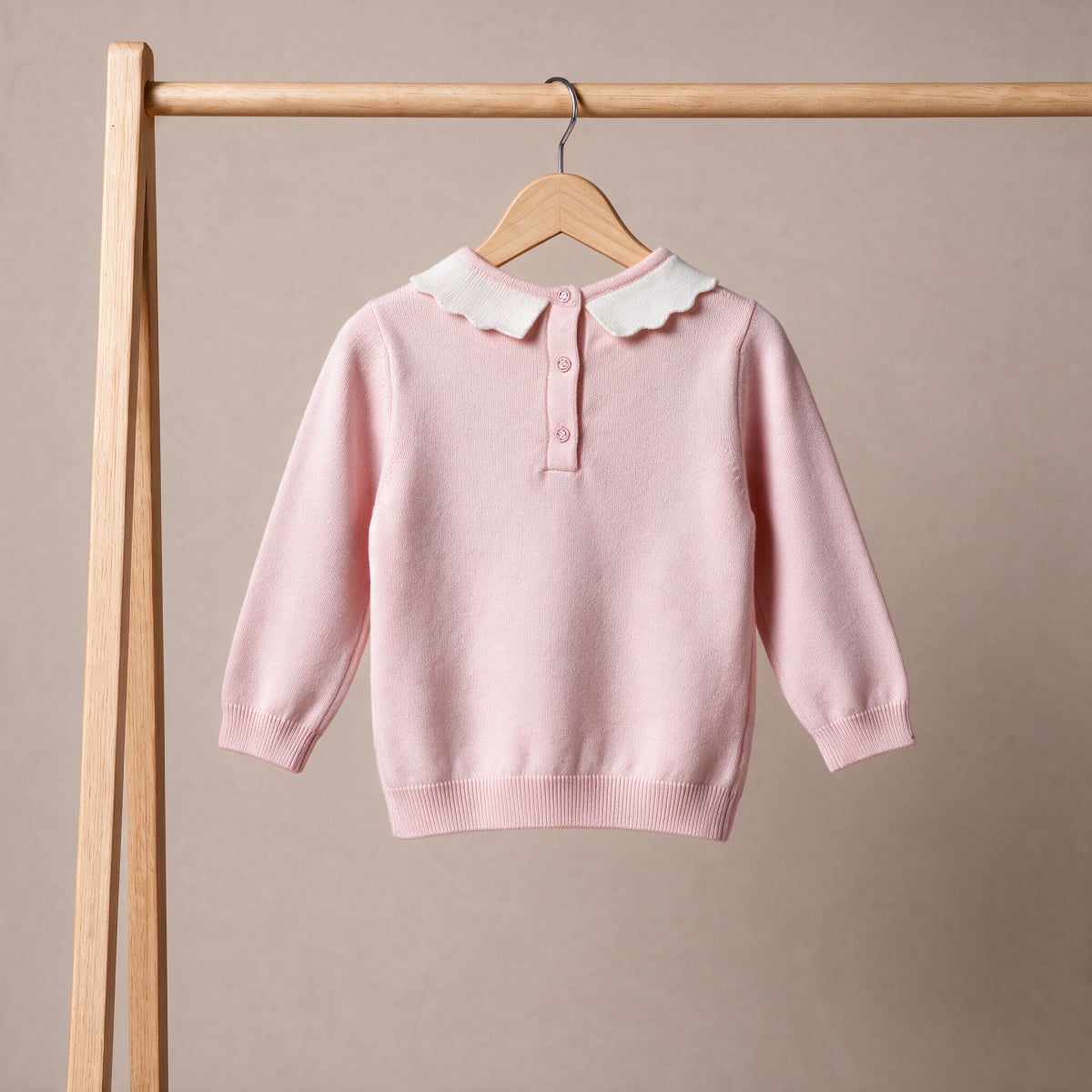 Girls Pink Single Sweater