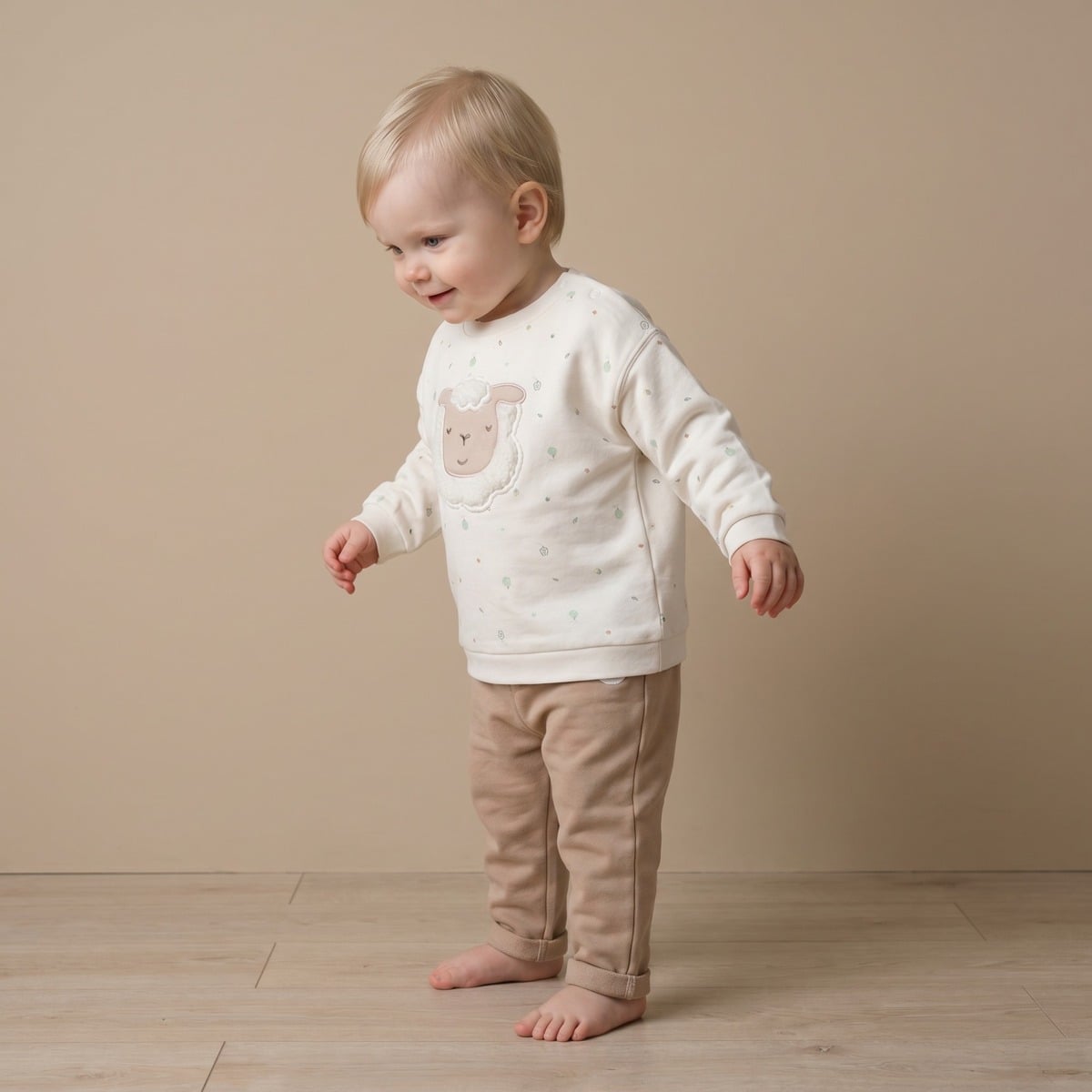 Unisex Brown Single Knit Bottom