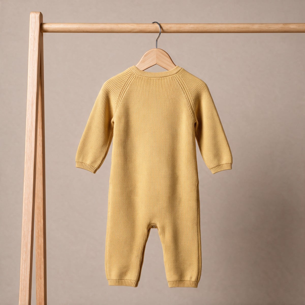 Unisex Yellow Single Romper