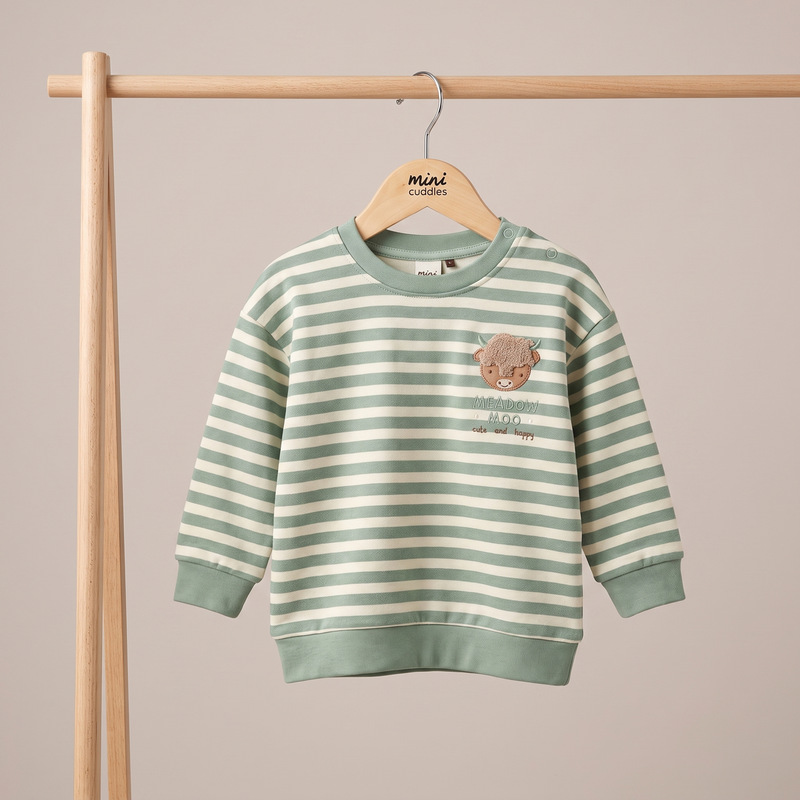 Unisex Green Single Sweat Shirt
