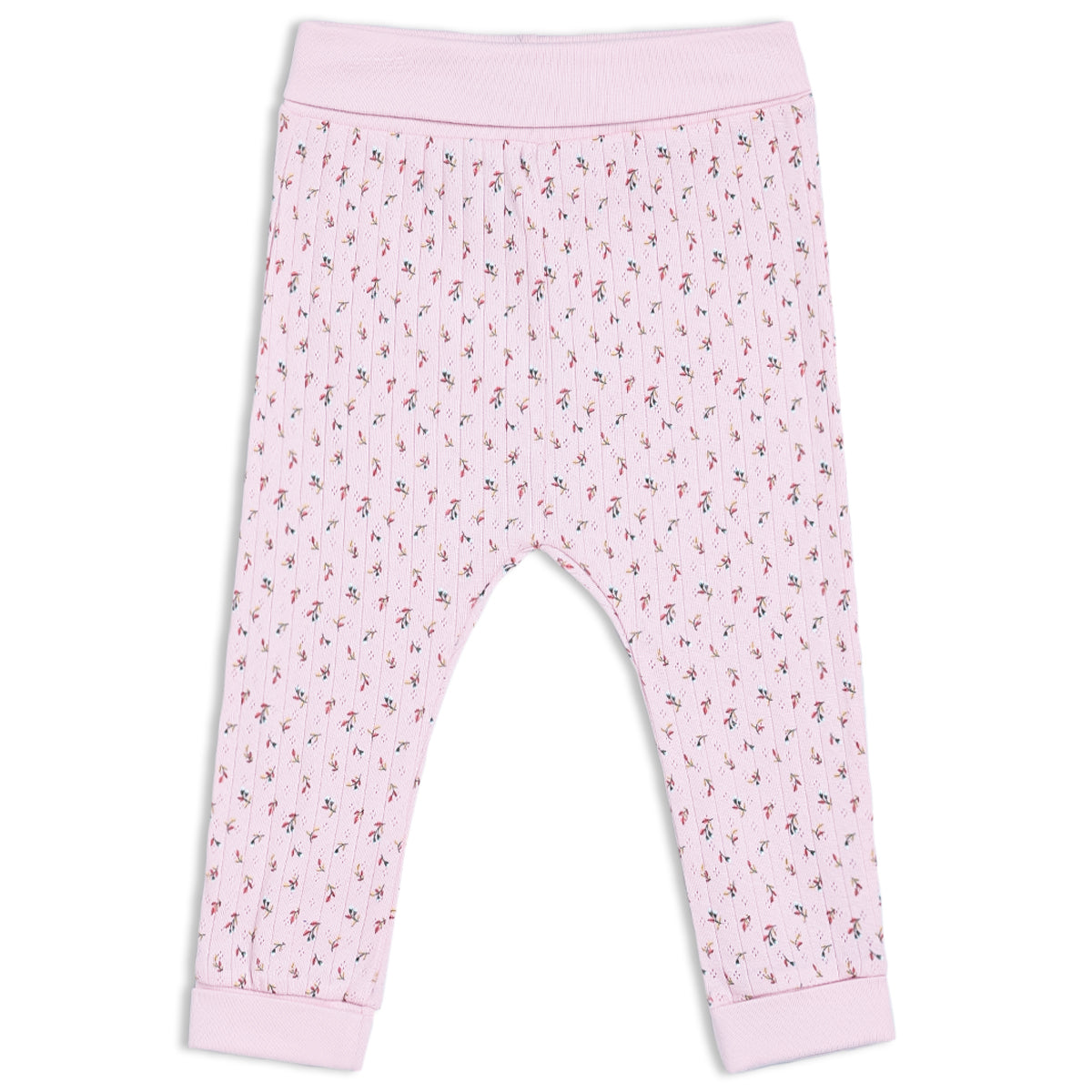Baby Girls 3pk Floral Printed & Solid Leggings, Multicolour