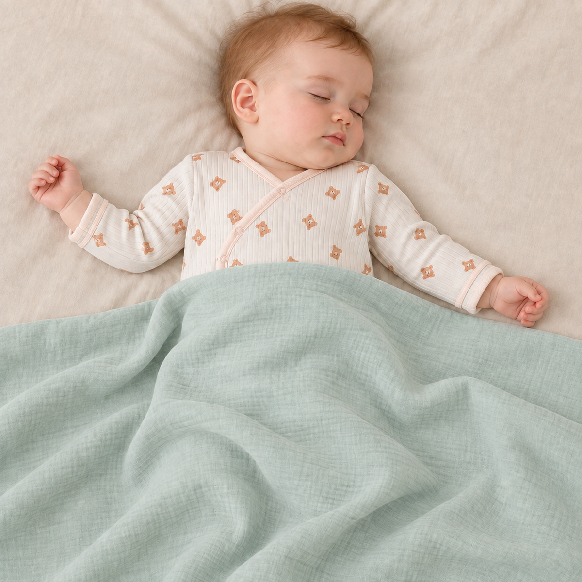Animal-Print Muslin Blanket (Multicolor), 2 Pack