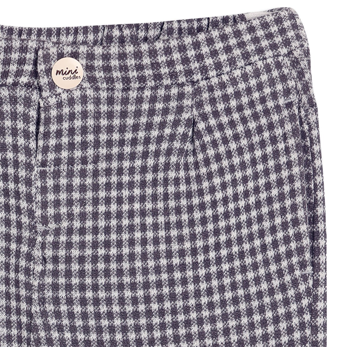 Baby Boys Checked Knit Jogger, Multicolour - Minicuddles