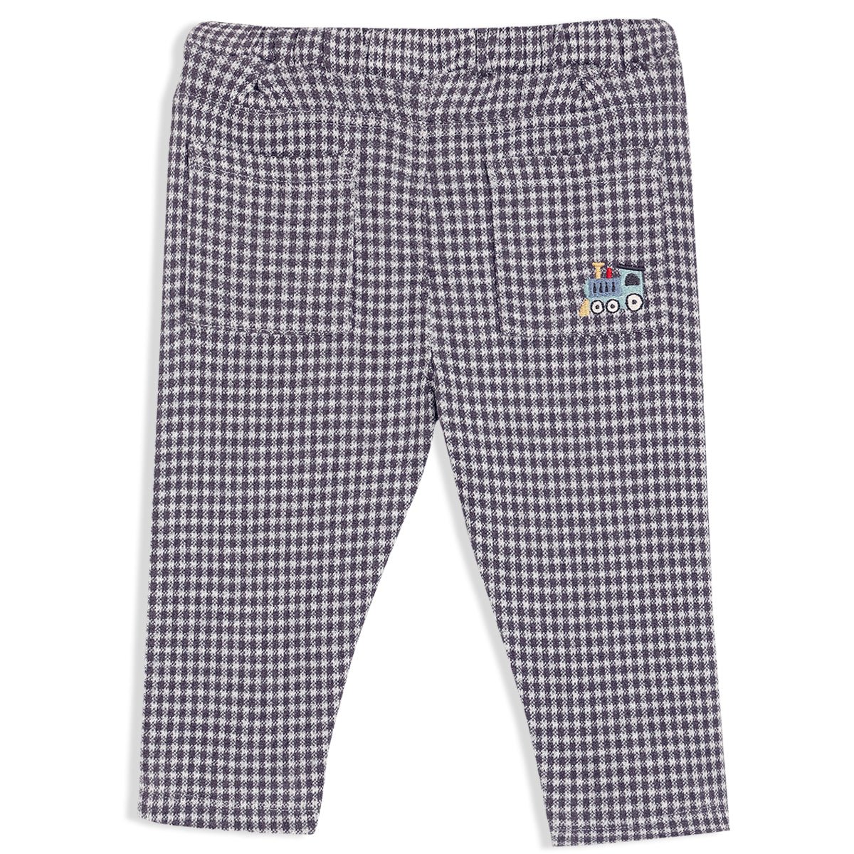 Baby Boys Checked Knit Jogger, Multicolour - Minicuddles