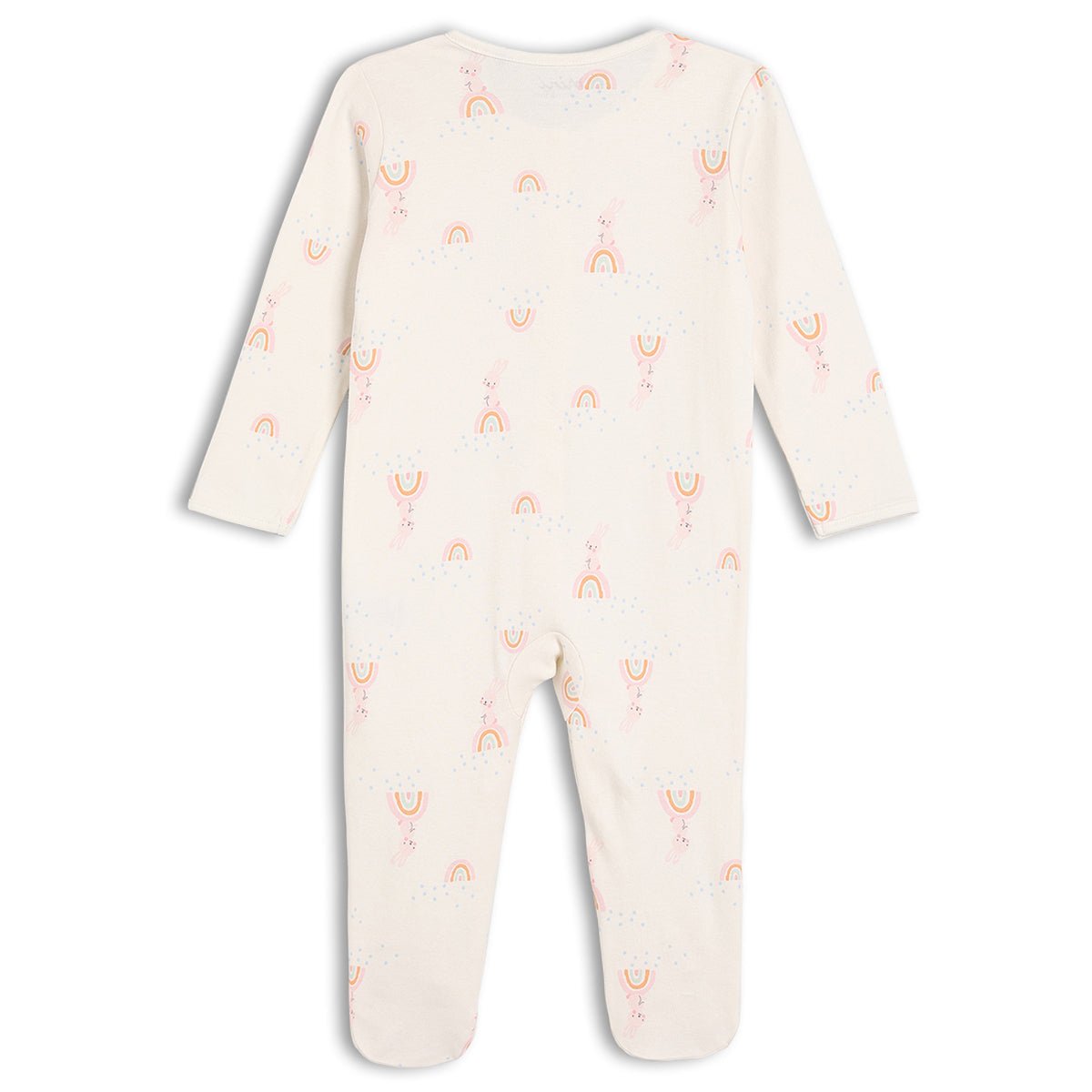 Baby Girls 2pk Rainbow Printed Sleepsuit, Multicolour - Minicuddles