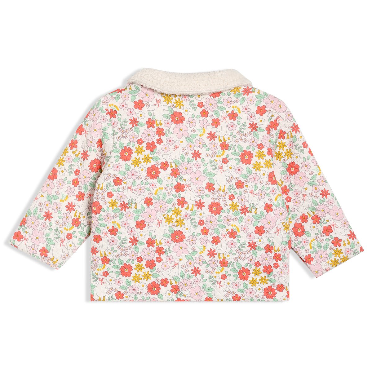Baby Girls Floral Printed Jacket, Multicolour - Minicuddles