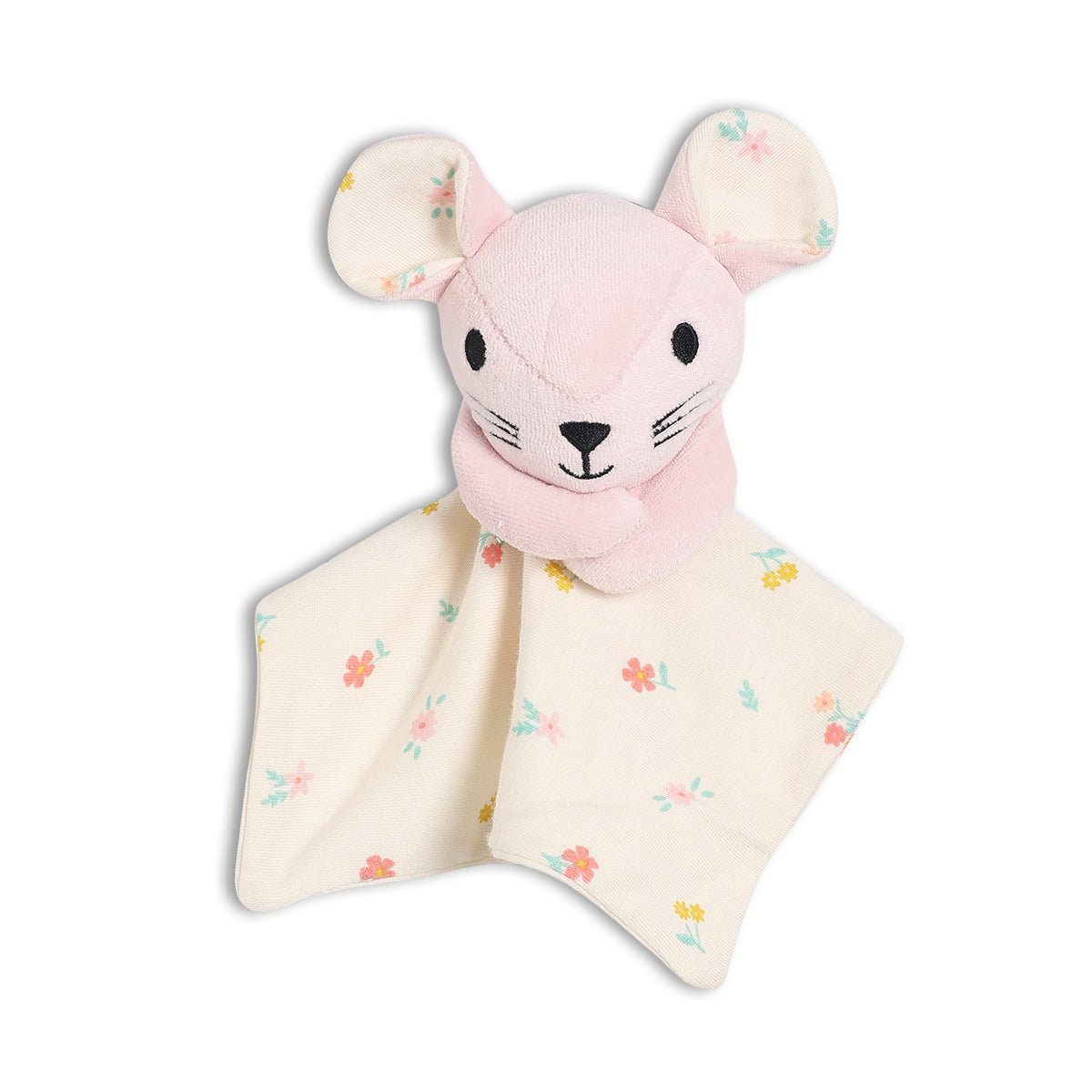 Baby Girls Velour Embroidered Sleepsuit & Toy, Cream - Minicuddles