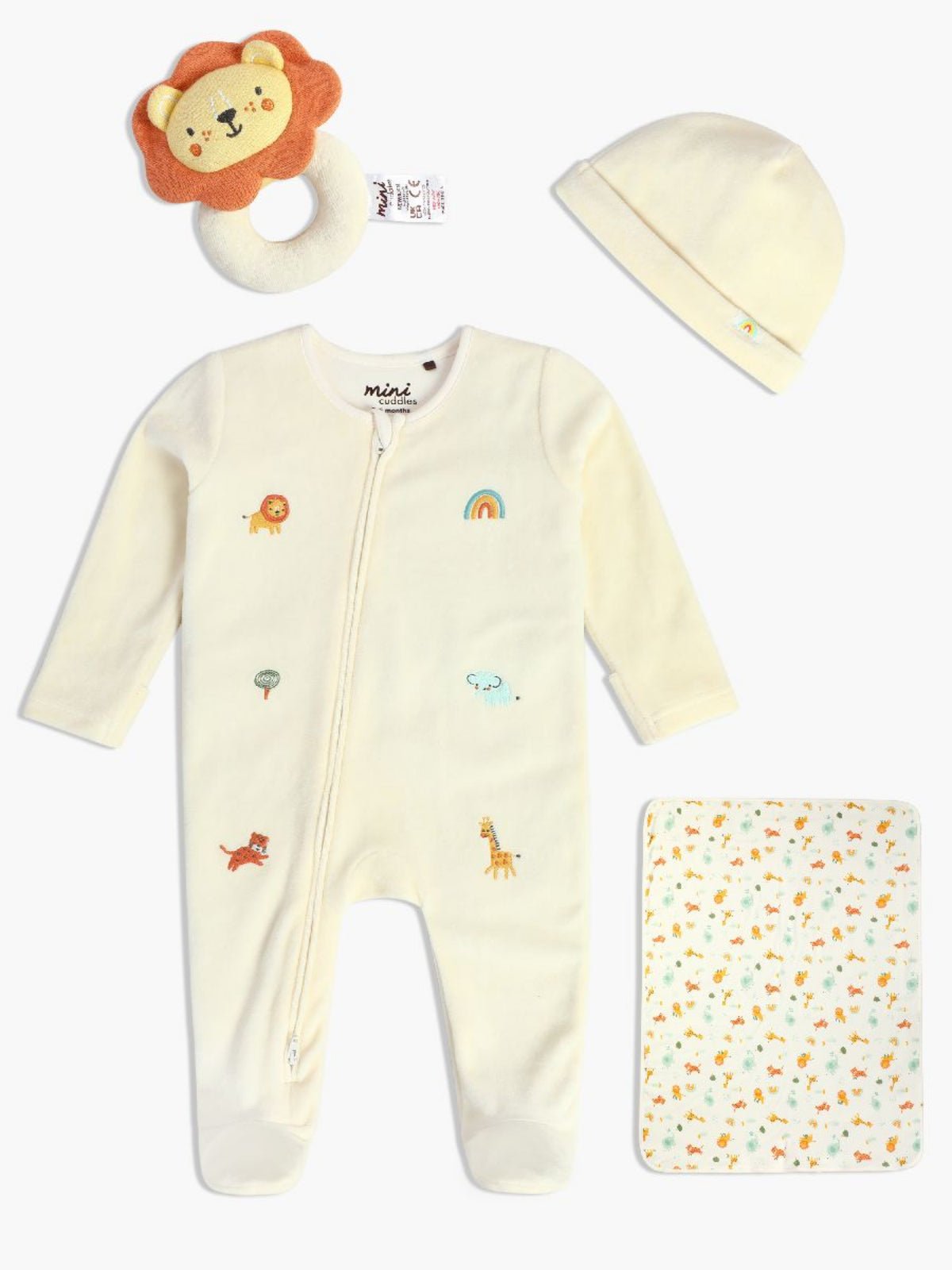 Baby Unisex 4pc Luxury Gift Set, Multicolour - Minicuddles