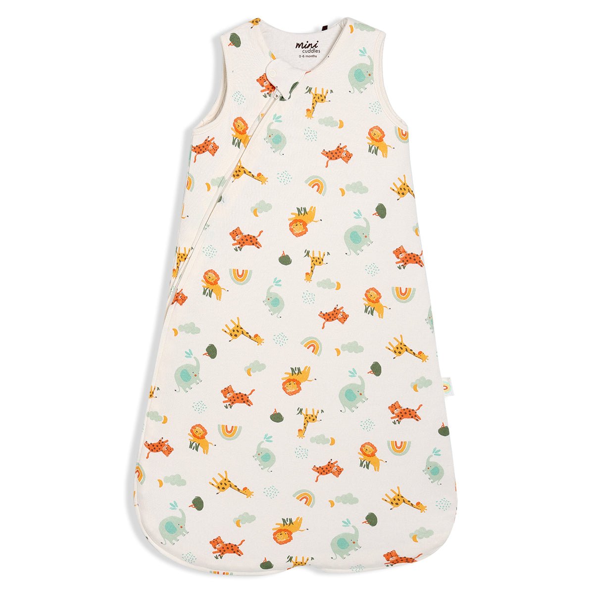 Baby Unisex Animal Printed Sleeping Bag, White - Minicuddles