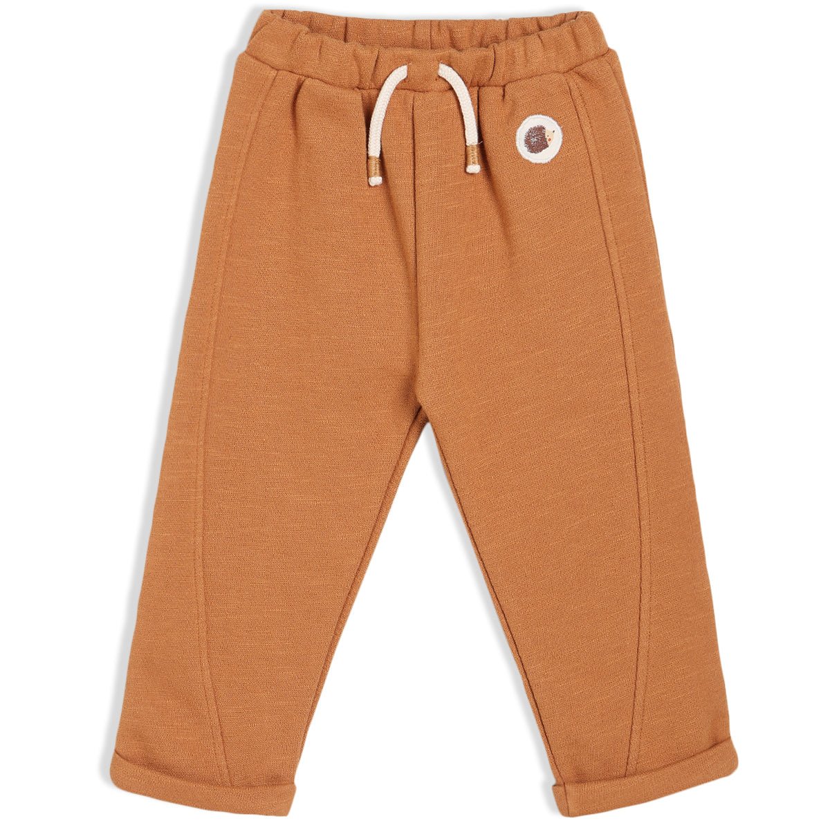 Baby Unisex Solid Knit pull - on bottom, Brown - Minicuddles